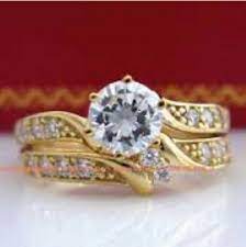 Yellow Gold Bypass Bridal Ring Set Dream Engagement Rings Yellow Gold Engagement Rings Wedding Rings Engagement