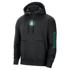 $18.00 boston celtics gray/black colorblock raglan pouch pullover hoodie Boston Celtics Courtside Nike Nba Hoodie Fur Herren Nike De