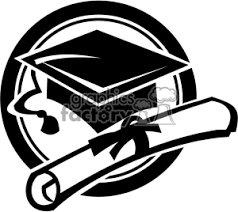 Clip Art Of Black And White Outline Of Cap And Diploma 370763 Clip Art White Outline Graduation Clip Art
