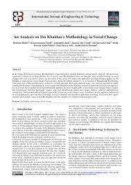 Pdf An Analysis On Ibn Khaldun S Methodology In Social Change
