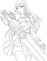 Free coloring sheets to print and download. Download Erza Scarlet Fairy Tail Coloring Pages Sketch Coloring Erza Scarlet Fairy Tail Coloring Pages Png Free Png Images Toppng