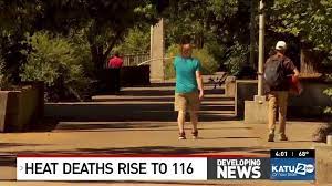 Oregon's heat wave death toll continues to rise, hitting 116 on Wednesday |  KATU