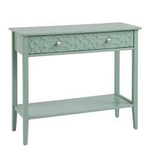 Luxury home décor & accessories online. Raya Console Table With Drawer Mint Green Buylateral Target