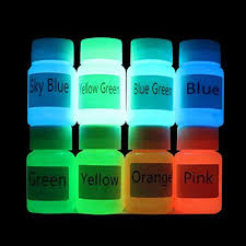 Glow In The Dark Paints Luminous Paint Set Of 8 Bottles 0 6 Oz Each Safe On Skin Washable Non Toxic For Edm Music F Luminous Paint Paint Set Glow In The Dark