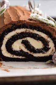 Yule Log Cake Recipe Yule Log Cake Chocolate Roll Cake Log Cake