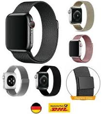 Schwarz walnussholz | armband für apple watch. Apple Watch Armband 3 4 5 6 Se Milanaise Sport Edelstahl Magnet 38 40 42 44mm Ebay