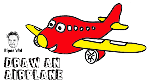 How to draw an aeroplane. How To Draw A Cartoon Airplane Easy Youtube