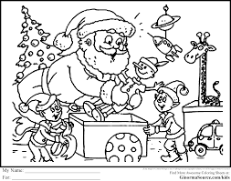 Santa with sack of gifts coloring page. Christmas Coloring Pages For Adults To Print Free Coloring Home