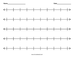 Printable Blank Number Line Templates For Math Students And Teachers Number Line Printable Number Line Math Template