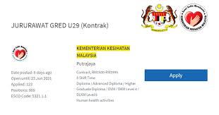 Permohonan adalah dipelawa daripada warganegara malaysia yang berkelayakan untuk mengisi kekosongan jawatan kosong terkini di kementerian kesihatan malaysia (kkm) sebagai : Permohonan Jawatan Kosong Jururawat Di Kementerian Kesihatan Malaysia Kkm