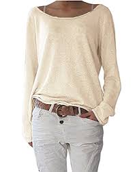Stylish details on venus casual tops will give your outfits an effortless elegance that stands out in a crowd. Tianlou Women S Solid O Neck Long Sleeve T Shirt Casual Knit Tops Blouse Pullover Buy Online In Guernsey At Guernsey Desertcart Com Productid 59617242
