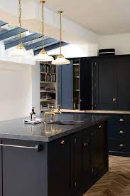 Want a light blue kitchen cabinets for the new cooking place? Kitchen Design Shaker By Devol Black Granite Kitchen Devol Kitchens Blue Kitchen Cabinets