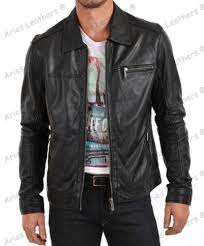 Winter Men S Genuine Lambskin Slim Fit Black Cafe Classic Biker Jacket Men Ia 50 Ariesleathers Motorcycle Jassen