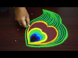 Very Small Peacock Rangoli Design Simple Kolam With 4x4 Dots For Beginners Peacock Muggulu Youtube Rangoli Designs Peacock Rangoli Simple Designs