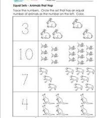 Equal Sets Animals That Hop Comparison Worksheets Kindergarten Worksheets Worksheets Kindergarten