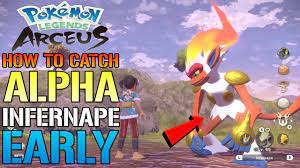Pokemon Legends Arceus: How To Catch ALPHA INFERNAPE! The EASY Way Early In  The Game - YouTube