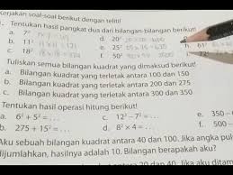 Download bank contoh soal bahasa indonesia kelas 9 (sembilan) kurikulum 2013 beserta kunci jawaban dan pembahasannya lengkap. Latihan 4 Nomor 2 Halaman 89 Bilangan Kuadrat Youtube