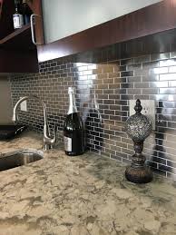 Amazing Stainless Steel Mosaic Tile 1 X2 Backsplash So Modern Https Www Subw Kitchen Backsplash Pictures Mirror Tile Backsplash Kitchen Backsplash Images