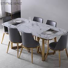 Innovative designerleuchten von top light. Italian White Marble Dining Table Nordic Rectangular Mesa Marmol Stainless Steel Legs 4 Seater Light Luxury Dining Table Buy Modern Marble Top Dining Table 4 Seater Dining Table Luxury Dining Table Set Product