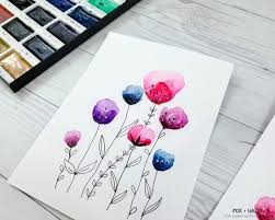 An entire face is the hardest to paint. Easy Watercolor Flowers Step By Step Tutorial Dawn Nicole