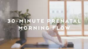 30 Minute Alo Yoga Pre Natal Morning Flow With Andrea Bogart Morning Yoga Routine Vinyasa Flow Morning Yoga