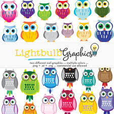 She can't help herself and keeps responding with owl noises. Owl Clipart Set Commercial Use Allowed Owls With Glasses Rainbow