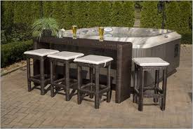 Hot Tub Bar Table And Stools Home Improvement Hot Tub Bar Hot Tub Patio Hot Tub Landscaping