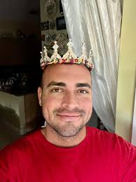 White beaded tiara made with vintage jewelry