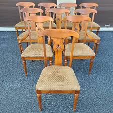 Set 10 Ethan Allen Country Crossings Solid Maple Dining Chairs 17 6401 Cinnamon Dining Chairs Chair Dining