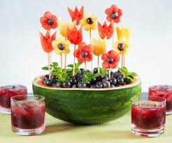 Flower Garden Watermelon Carving Watermelon Fruit Salad Watermelon Fruit Fruit Creations
