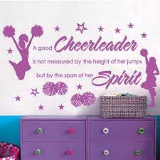 Cheer Cheerleaders Girls Stars Vinyl Wall Decor Mural Quote Decal Saying Urgonnalovethesedecals Wall Vinyl Decor Star Vinyl Cheer Room Decor