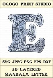 Free Free 181 Layered Mandala Letters Svg Free SVG PNG EPS DXF File