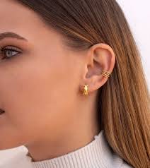 Gold Hoop Earrings With Balls