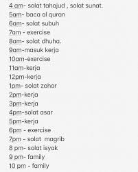 Jadual Hidup Kita Hari Hari Instagram Hari Hari Person