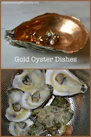 Quick Gift Gold Oyster Dish Oyster Shell Crafts Oysters Shell Crafts