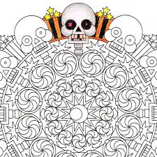 You should use this photo for backgrounds on cellular with hd. Halloween Mandala Coloring Page 2spooky Printable Spooky Scary Skeleton Coloring Page Creepy Halloween Coloring