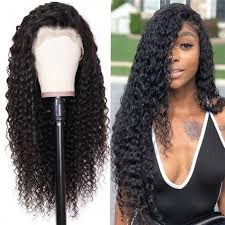 unice hair bettyou wig series incredible lace front deep wave wigs natural black shoulder length realistic human hair wig