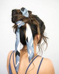 As per her, these seem to hold the hair much better when in use. How To Tie A Scarf In Your Hair With A Messy Bun Lulus Com Fashion Blog