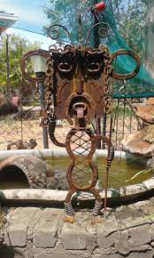 Shovel And Horse Shoe Native Man To Protect My Fish Pond Scrap Metal Art Metal Art Sculpture Metal Art