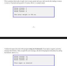 This is a conversion chart for stone, pounds, and ounces (avoirdupois (u.s. Write A Program That Reads A Weight Value In Stone Chegg Com
