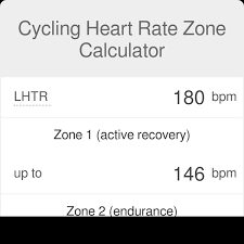 Cycling Heart Rate Zone Calculator Omni