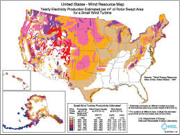 Map Of Best Locations For Wind Power Wind Power Solar