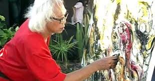 Lukisan karya affandi koesoema dan maknanya. Pelukis Men Sagan Melukis Sembilan Ikan Indonesian Famous Painter Hd Pelukis Indonesia