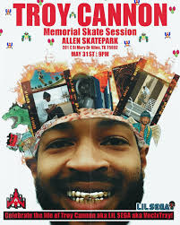 We will be celebrating the life of @lildreamcast at his favorite skatepark!  Join us this Saturday (following the funeral service) at Allen Skatepark to  celebrate the life of Troy Cannon! PLEASE TAG