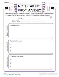 American history note taking template by devoted teacher tpt. Note Taking From A Video Worksheet Education Com