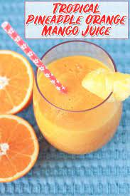 Tropical Pineapple Orange Mango Juice Recipe Mango Juice Recipe Orange Juice Recipes Breakfast Juicing Recipes