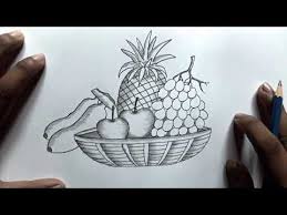 How To Draw Fruits On Basket Pencil Drawing Tutorial Youtube In 2020 Fruits Drawing Pencil Drawing Tutorials Fruit Basket Drawing