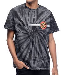 Santa Cruz Black And Blue Tie Dye Shirt Santa Cruz Classic Dot Spider Black T Shirt Zumiez Tie Dye T Shirts Shirts Black Tshirt