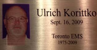 Bill Sandford is a well known Toronto News Photographer and long time  supporter of Toronto EMS as well as being an honourary EMS Pioneer. Retired  Toronto Commander Brian Fallick is good friends