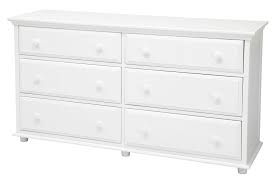 This dresser measures 17.52 inch. Maxtrix 6 Drawer Dresser With Crown And Base In White Big 6 002